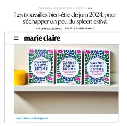 Les trouvailles bien être de Juin 2024, de Marie Claire 